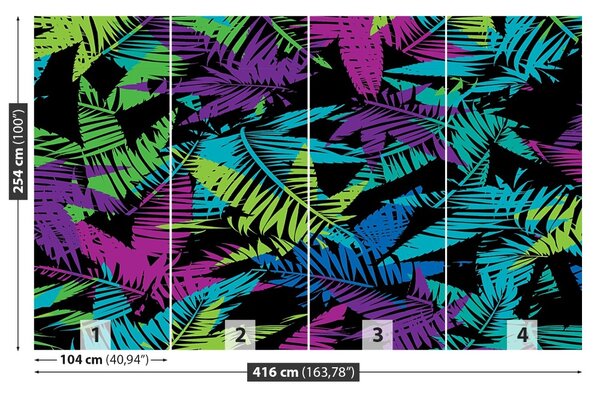 Carta da parati Foglia tropicale 104x70 cm