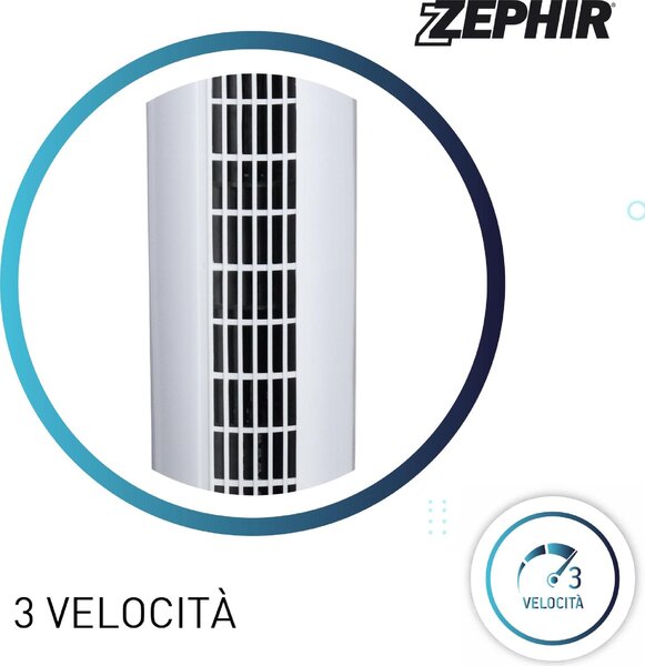 Zephir Ventilatore a Colonna Torre senza Pale 3 Velocit Oscillante con Timer - PH81
