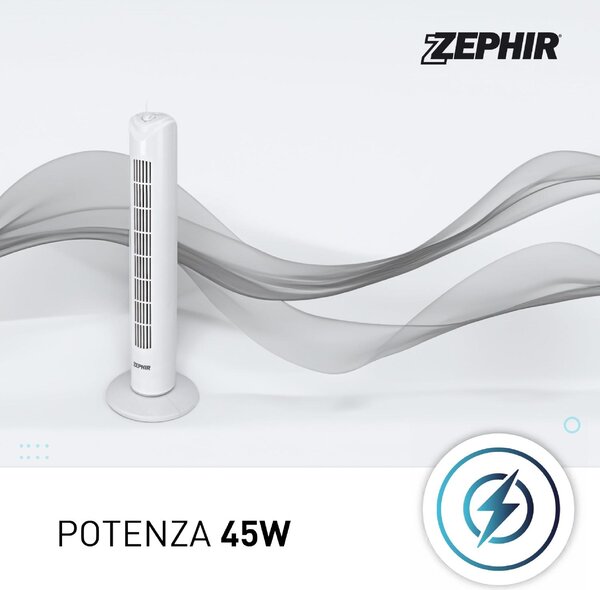 Zephir Ventilatore a Colonna Torre senza Pale 3 Velocit Oscillante con Timer - PH81