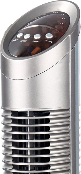 Argo Ventilatore a Colonna Torre senza Pale 3 Velocit con Telecomando e Timer Oscillante colore Silver - Aspire Tower