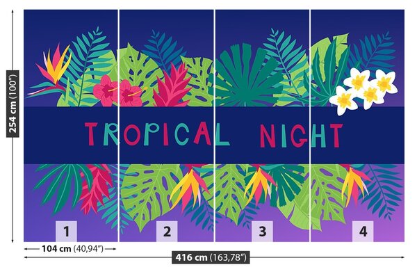 Carta da parati Notte tropicale 104x70 cm