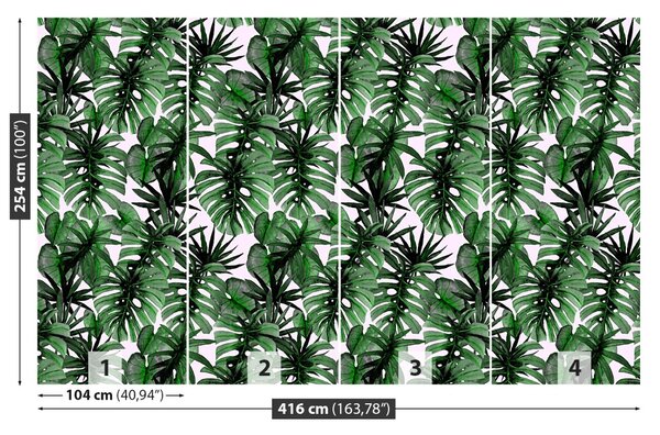 Carta da parati Foglie tropicali 104x70 cm