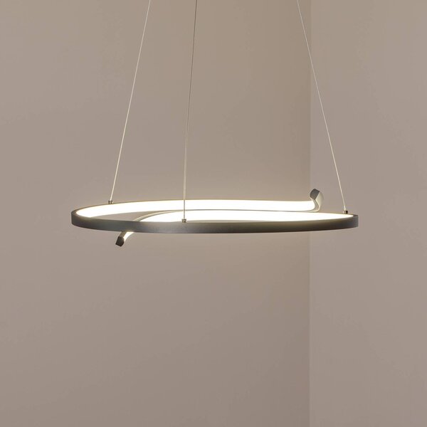 Lampada LED a sospensione Lorenzo, metallo, nero, 4.000 K Lorenzo Milagro Lighting, Nero, Soggiorno / Sala da pranzo, Metallo, Moderno