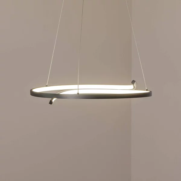 Lampada LED a sospensione Lorenzo, metallo, nero, 4.000 K Lorenzo Milagro Lighting, Nero, Soggiorno / Sala da pranzo, Metallo, Moderno