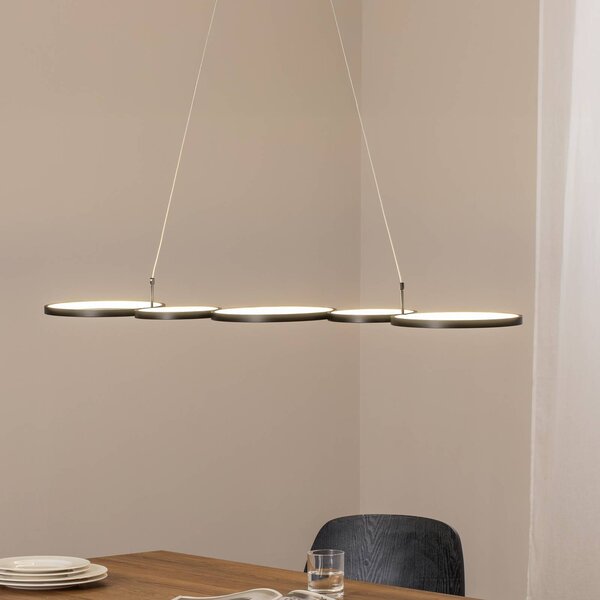 Lampada LED a sospensione Olympia, metallo, nero, 4.000 K Olympia Milagro Lighting, Nero, Soggiorno / Sala da pranzo, Metallo, Moderno