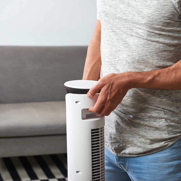 Black & Decker Ventilatore a Colonna Torre senza Pale 3 Velocit Oscillante con Telecomando e Timer colore Bianco - BXEFT49E