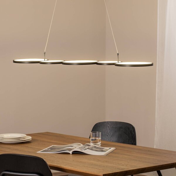 Lampada LED a sospensione Olympia, metallo, nero, 4.000 K Olympia Milagro Lighting, Nero, Soggiorno / Sala da pranzo, Metallo, Moderno