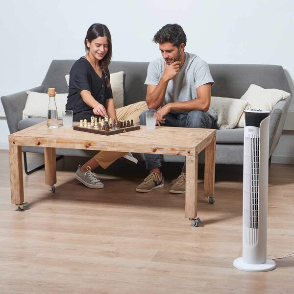 Black & Decker Ventilatore a Colonna Torre senza Pale 3 Velocit Oscillante con Timer colore Bianco - BXEFT47E