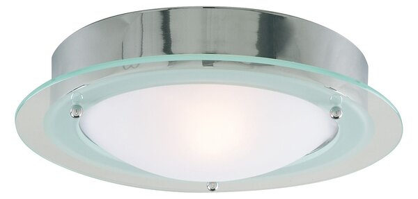 Tecnico Contemporaneo Belfast Acciaio Cromo Vetro 1 Luce E14