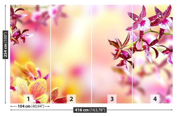 Carta da parati Orchidea rosa 104x70 cm