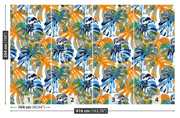 Carta da parati Foglie tropicali 104x70 cm