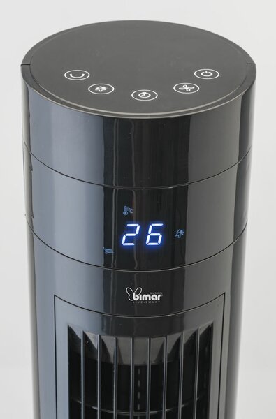 Bimar Ventilatore a Colonna Torre senza Pale 3 Velocit Oscillante con Timer e Telecomando colore Nero - VC112