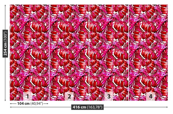 Carta da parati Foglie tropicali 104x70 cm