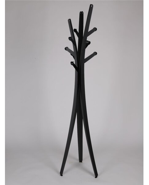 Appendiabiti da terra in metallo design LUNA Dimensioni 48x48x h 186 cm la natura con una struttura sinuosa e Moderano colore nero pastello