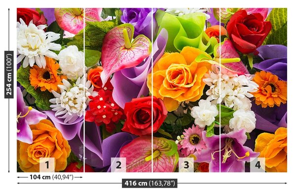 Carta da parati Fiori 104x70 cm