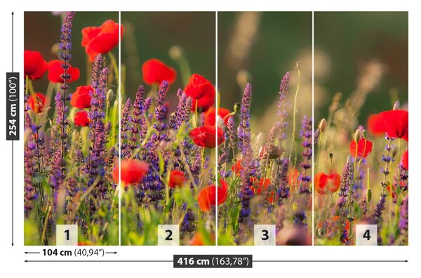 Carta da parati Fiori di campo 104x70 cm