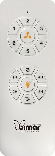 Bimar Ventilatore a Soffitto 3 Pale con Telecomando 132x37,5h cm colore Bianco - PF VSP1320