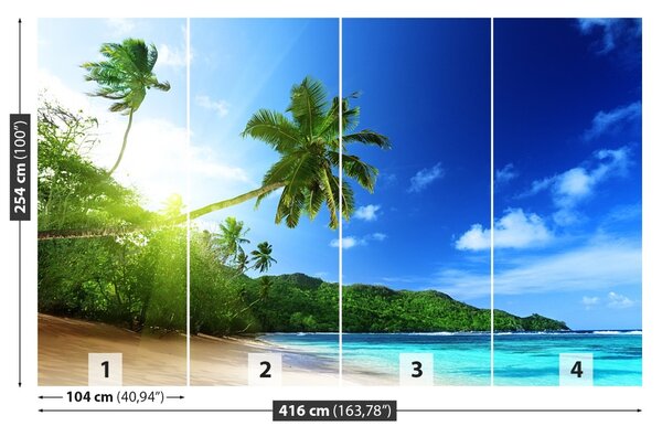 Carta da parati Spiaggia a Seychelles 104x70 cm