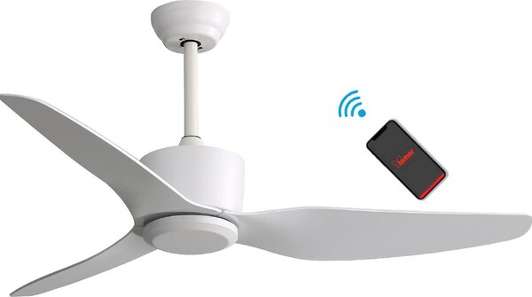 Bimar Ventilatore a Soffitto 3 Pale con Telecomando 132x37,5h cm colore Bianco - PF VSP1320
