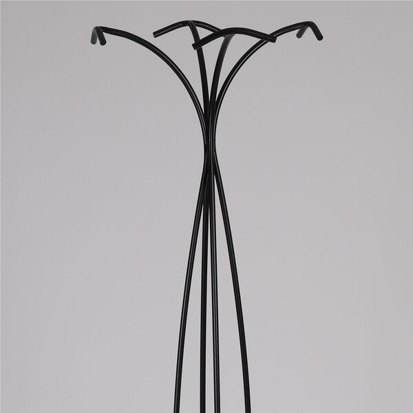Appendiabiti da terra a colonna in ferro battuto con base rotonda e 4 appendinI Dimensioni 40x40x h 175 cm la natura con una struttura rotonda a Gabbia colore nero pastello