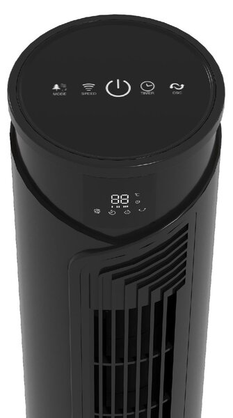 DecHome Ventilatore a Torre 45W a 4 Modalit e 3 Velocit con Timer da 12h in ABS 31.5x93 cm colore Nero - 0BKAM382