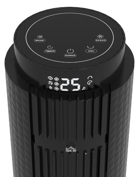 DecHome Ventilatore a Torre 45W a 4 Modalit e 3 Velocit con Timer da 12h in ABS 31.5x96 cm colore Nero - 0BKAM381