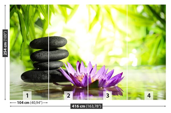 Carta da parati Lotos e Zen Stone 104x70 cm