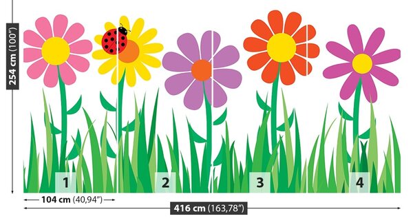 Carta da parati Fiori 104x70 cm