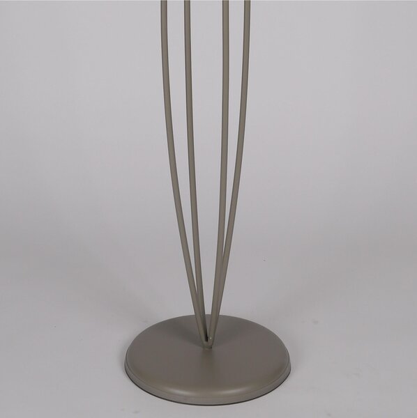 Appendiabiti da terra a colonna in ferro battuto con base rotonda e 4 appendinI Dimensioni 40x40x h 175 cm la natura con una struttura rotonda a Gabbia colore Tortora Pastello