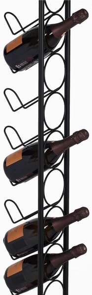 Portabottiglie, Cantinetta in Ferro Battuto Massiccio Per 12 bottiglie Dimensioni 32x32x h 164 cm Portabottiglie dallo stile classico colore nero pastello