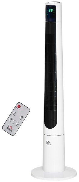 DecHome Ventilatore a Torre 50W a 3 Modalit e 3 Velocit con Timer da 12h in ABS 32x118.2 cm colore Bianco - V90AM353