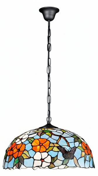 Lampadario Tiffany Vetro Multicolor 3 Luci E27