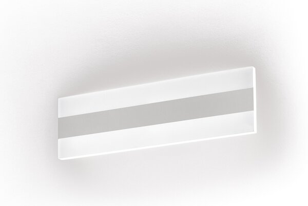 Applique Moderna Bend Metallo Bianco Acrilico Led 25W 3000K