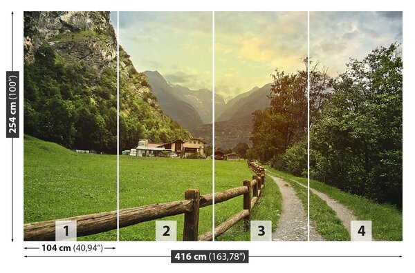 Carta da parati Alpi svizzere 104x70 cm