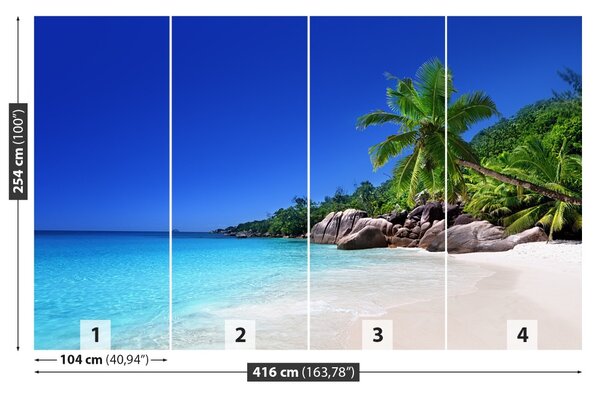 Carta da parati Seychelles Beach 104x70 cm