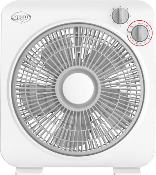 Argo Ventilatore Box Fan 5 pale 3 Velocit con timer - 398200038 Boxy