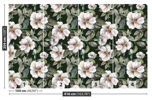 Carta da parati Rose selvagge 104x70 cm