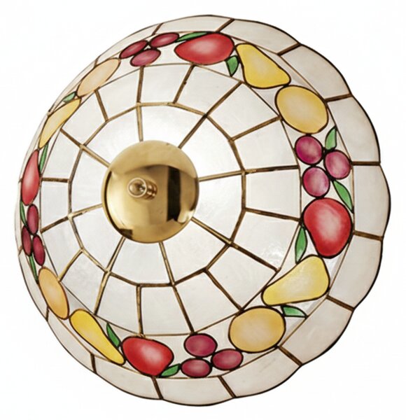 Plafoniera Tiffany Madreperla Madreperla Multicolor 2 Luci E27