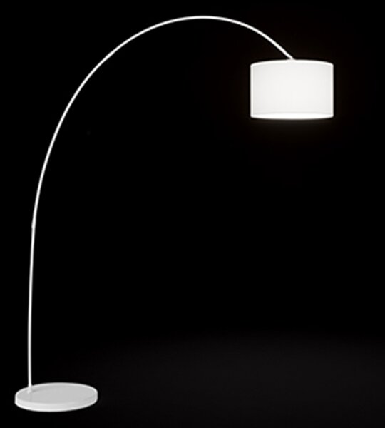 Piantana Contemporanea Callisto Metallo Bianco Tessuto 1 Luce E27