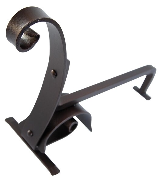Alari per camino, coppia in ferro battuto e finitura nero RIBATTINO Dimensioni 18x56x h 33 cm - peso kg 8,3 lavorazione artigianale colore Ruggine