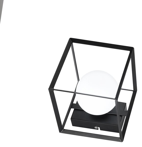 Lampada Da Scrivania Contemporanea Cube Metallo Nero 1 Luce G9