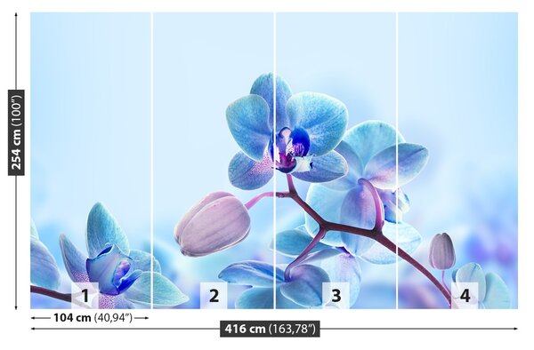 Carta da parati Orchidee tropicali 104x70 cm