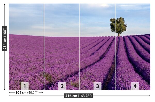 Carta da parati Campo di lavanda 104x70 cm