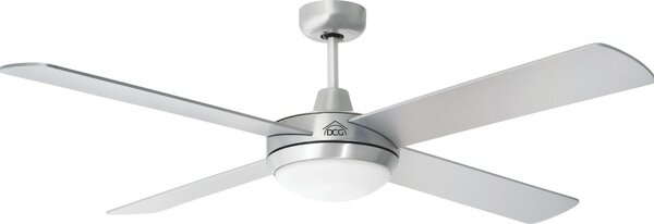 DCG Ventilatore da Soffitto con Luce e Telecomando 4 Pale 40 cm Lampadario colore Grigio - VECRD40TL