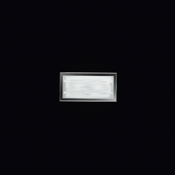 Applique Contemporanea Frame Vetro Bianco Satinato 2 Luci E14