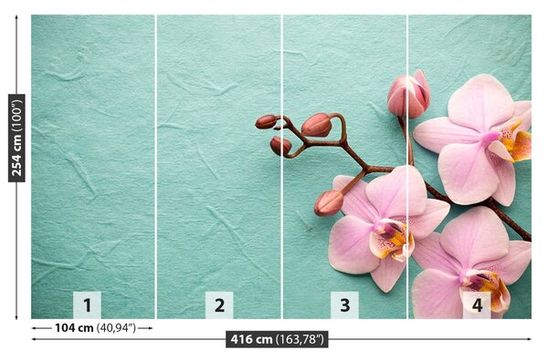 Carta da parati Orchidea rosa 104x70 cm