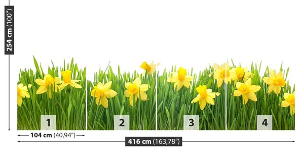 Carta da parati Narcissus White 104x70 cm