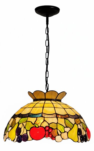 Sospensione Stile Tiffany Vetro Multicolor 1 Luce E27