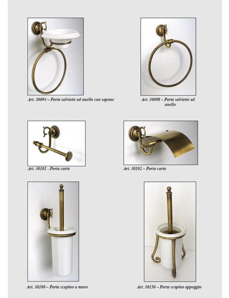 Porta spugne mensola in Ottone Dimensione 22x19xh 19 cm, Linea FLORENCE Bronzo Satinato