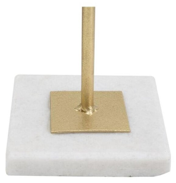 Scultura in metallo dorato con base in marmo dal design geometrico PALM Dimensioni 16x18x h 52 cm - stile GEOMETRICO